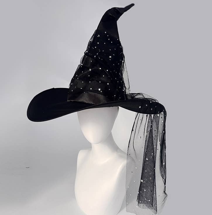 Halloween mesh witch hat