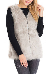 Angora Fur Vest with Hook