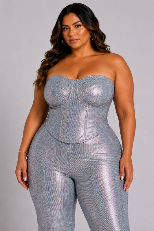 Plus Corset Tube Top