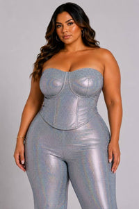 Plus Corset Tube Top