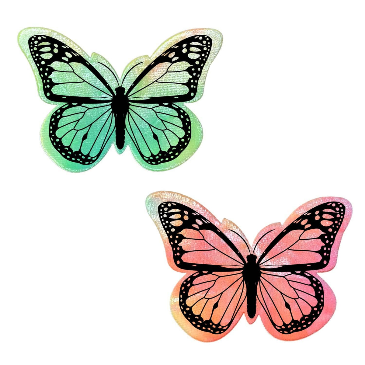 Rainbow Sherbet Tie Dye Velvet UV Butterfly Nipple Cover Pasties