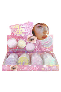 Body and Face Iridescent Makeup Glitter Pots - 24 Pcs
