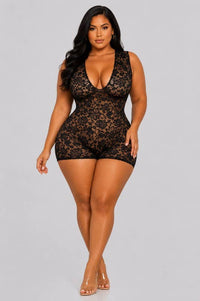 Plus Lace Romper
