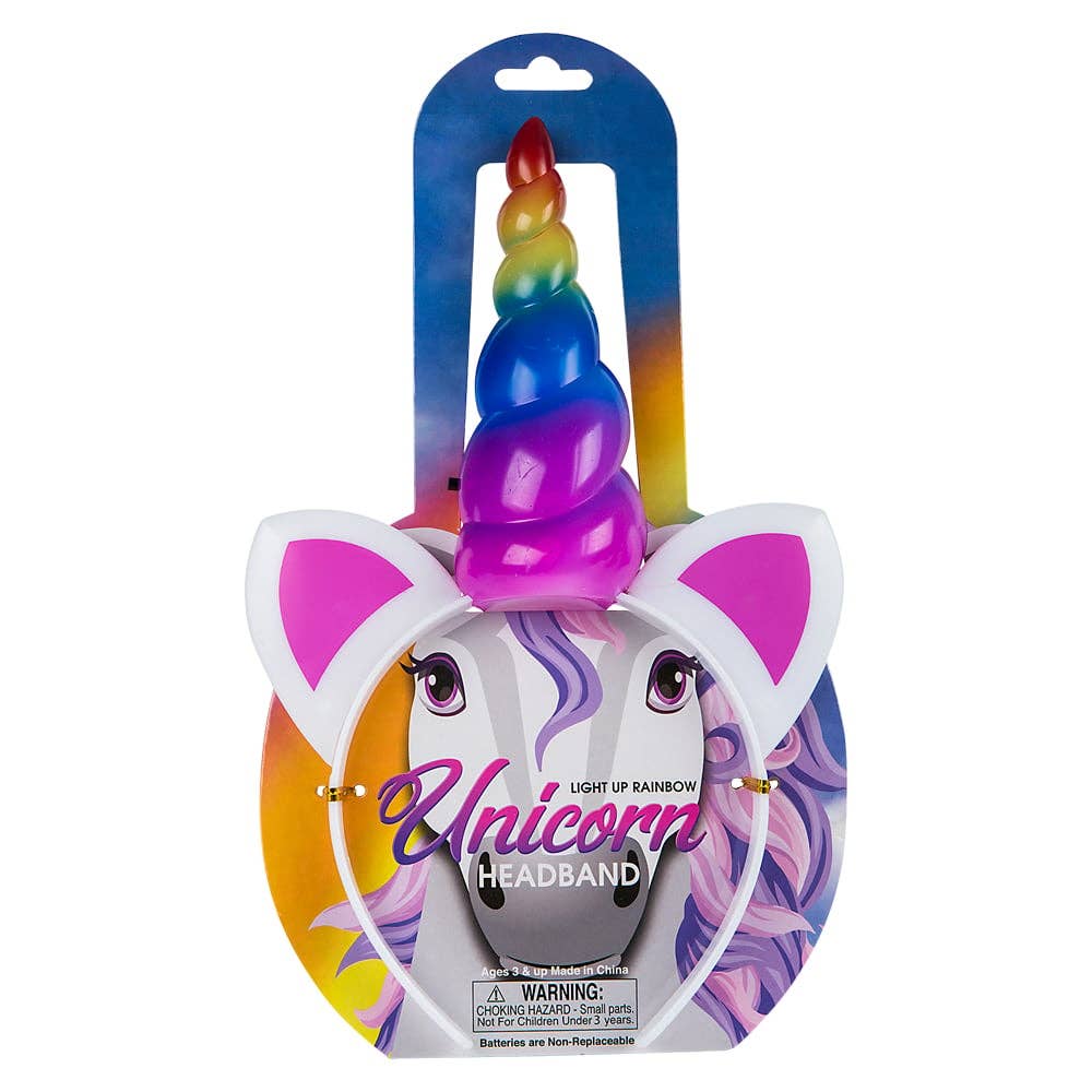 LIGHT-UP RAINBOW UNICORN HEADBANDS