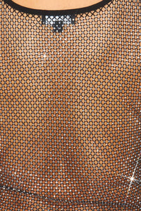 Rhinestone Cropped Tank