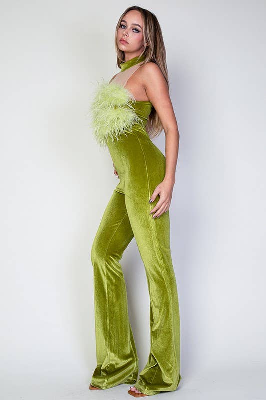 Fuzzy Velvet Jumpsuit