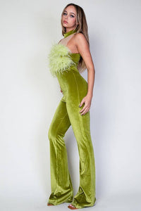 Fuzzy Velvet Jumpsuit