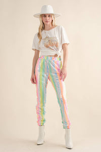 Rainbow Sequin Pants