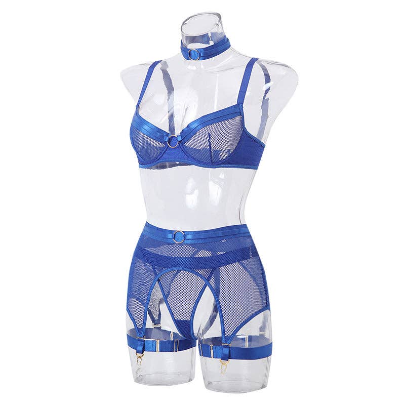 See Through Set with Garter Shorts