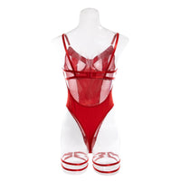 Backless Bodysuit with Garters