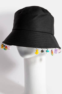 Assorted Charms Dangle Bucket Hat