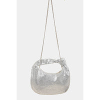 Rhinestone Studded Hobo Bag