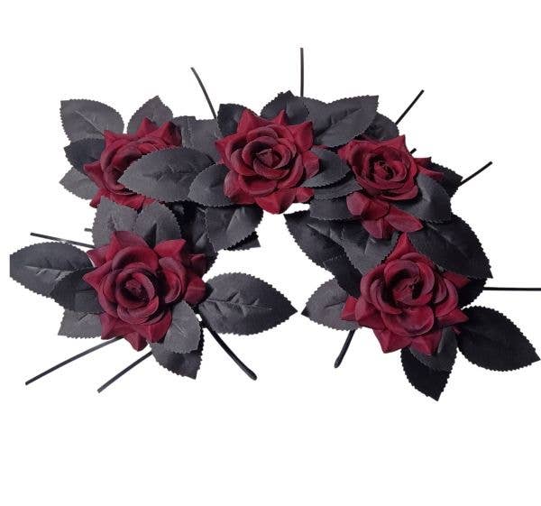 Black Gothic Floral Headband