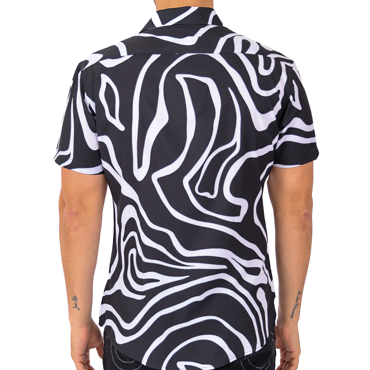 Men’s Black Button Up Short Sleeve Shirt