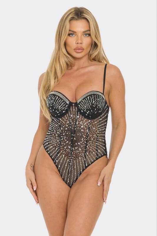 Crystal Sheer Bodysuit