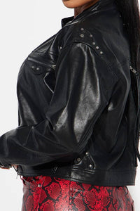 Studded Zip Up Jacket