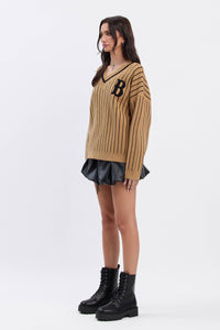 Pleather mini balloon skort w/ drawstring