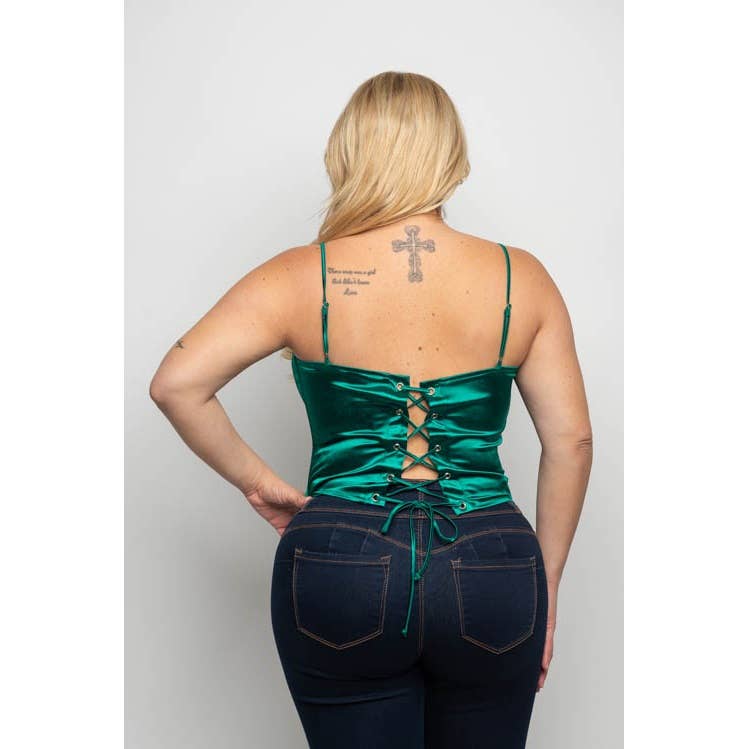 SATIN CORSET TOP