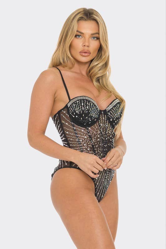 Crystal Sheer Bodysuit