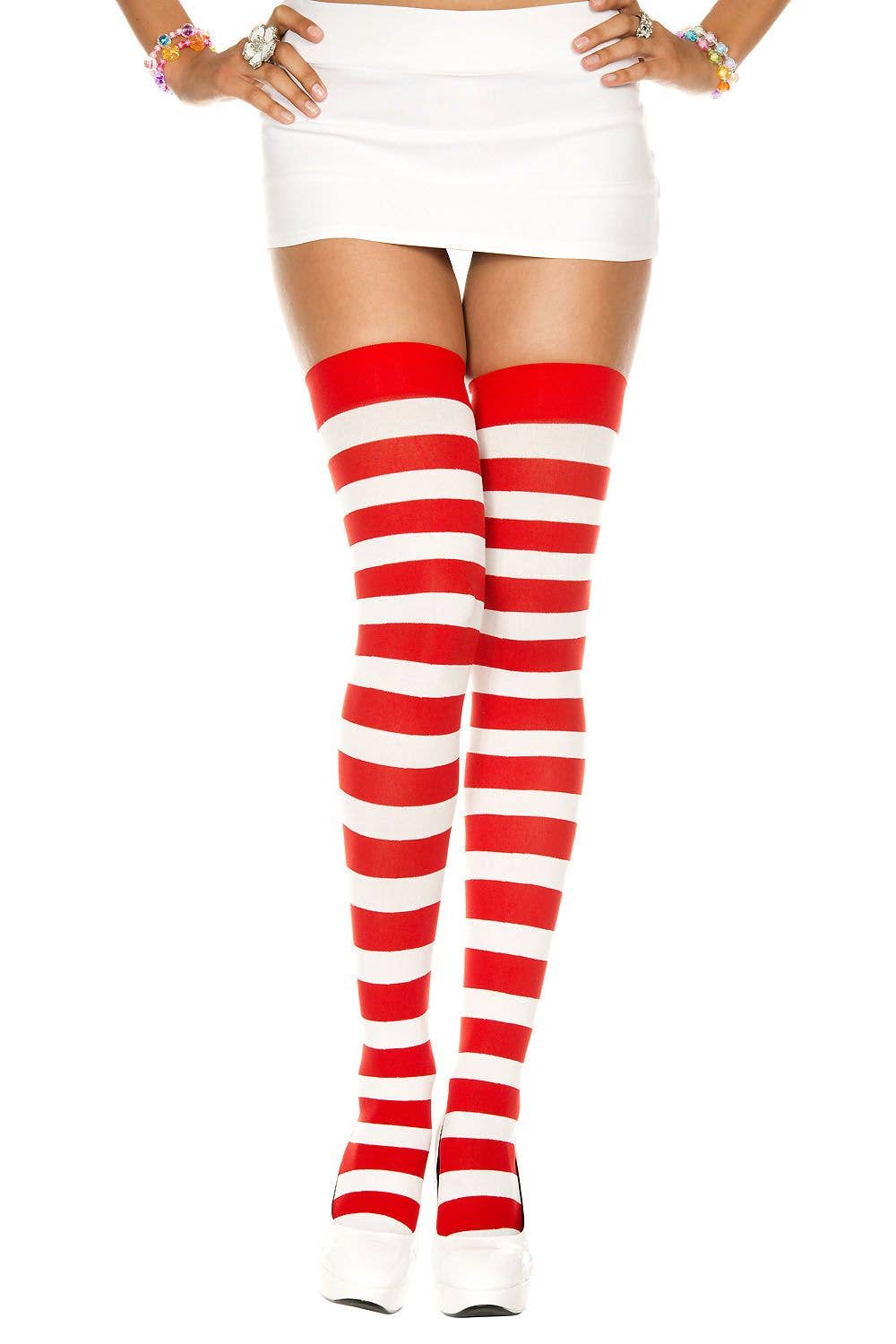 Wide Striped Thigh Hi