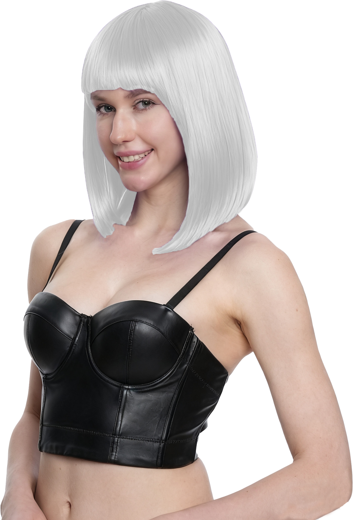 White Long Bob Wig