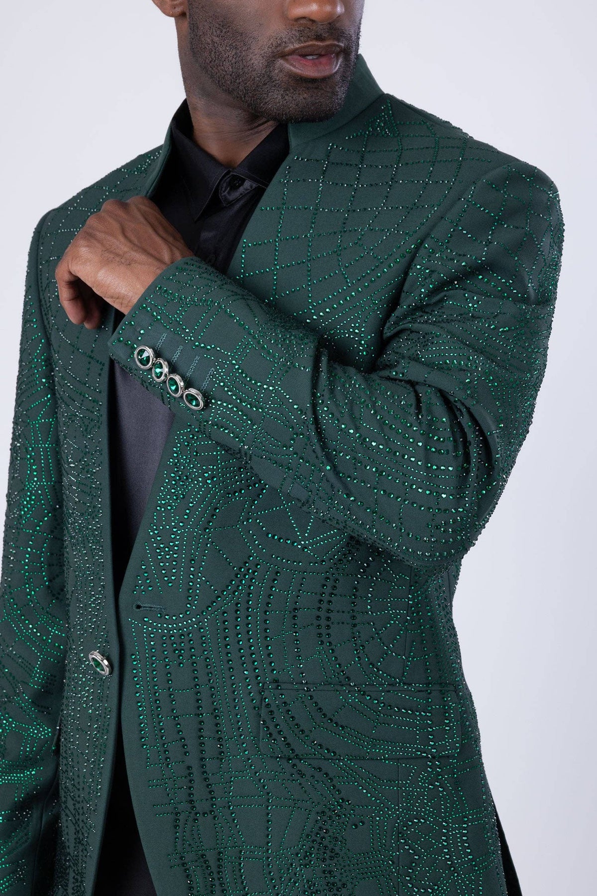 Men's Studded Lapel Blazer