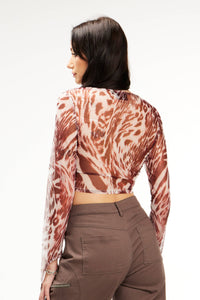 Sheer Long Sleeve Top