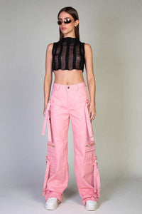 Stitched Twill Cargo Pants