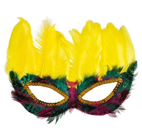 MARDI GRAS FEATHER MASKS 50PCS/PACKS