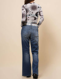 Moon Sun Star Mesh Top