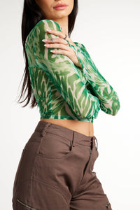 Sheer Long Sleeve Top