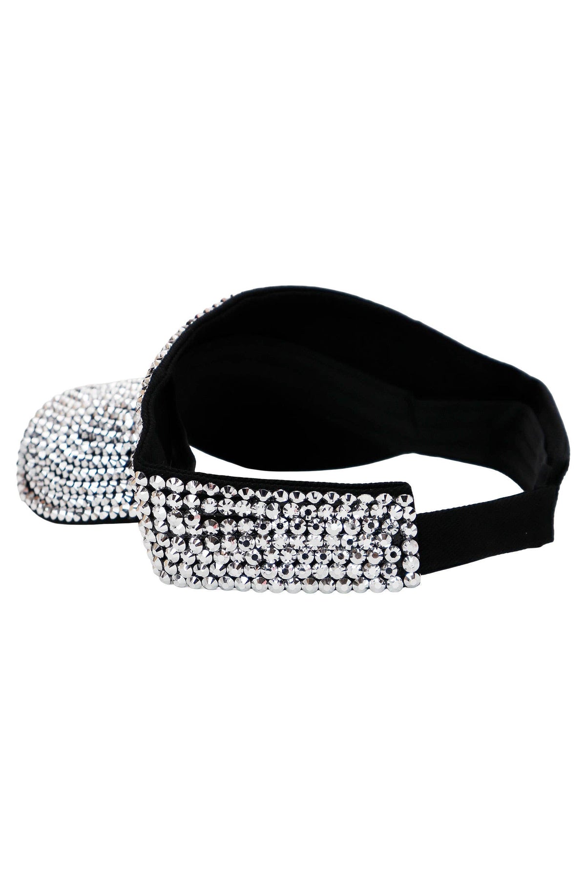 Rhinestone Velcro Back Visor
