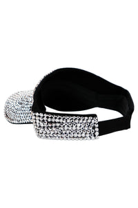 Rhinestone Velcro Back Visor