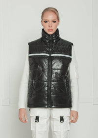 Konus Men's Zip-Up Puffer Vest In Black