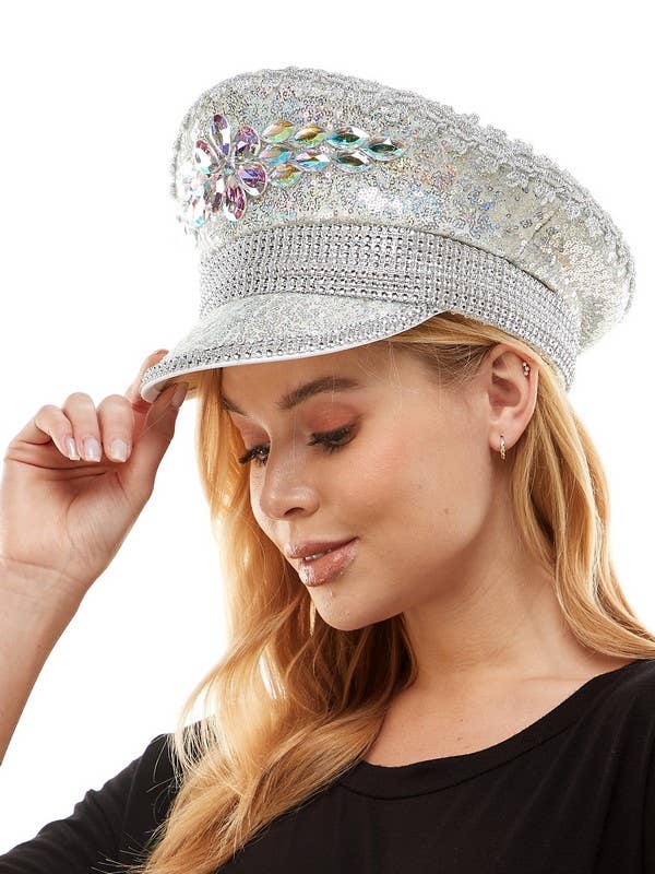 Silver Gems Light-Up Captain Hat