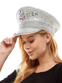 Silver Gems Light-Up Captain Hat