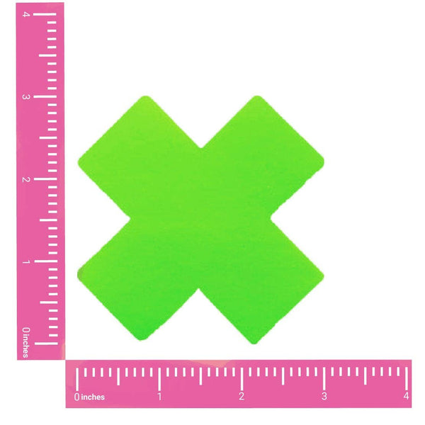 Apple Fruitella Neon Green Wet Vinyl Blacklight X Factor Nipple Cover Pasties
