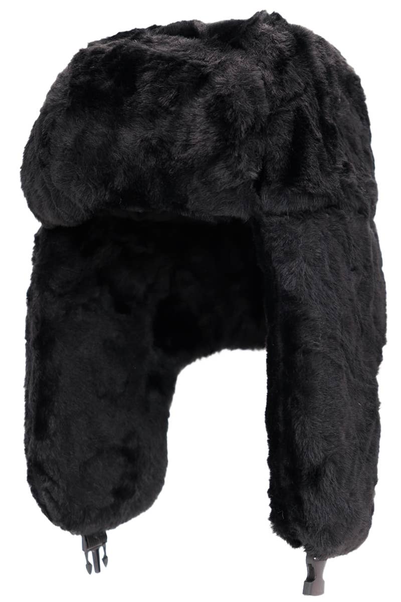 Fluffy Faux Fur Bomber Trapper Hat