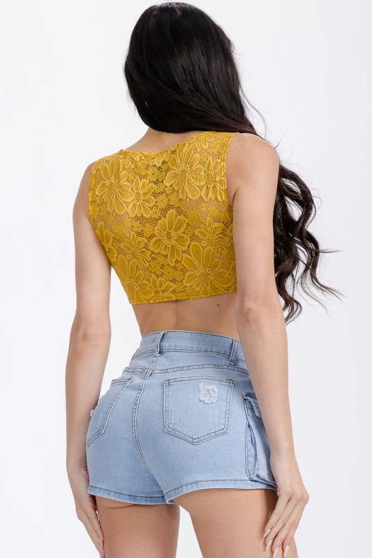 Lace Cropped Top
