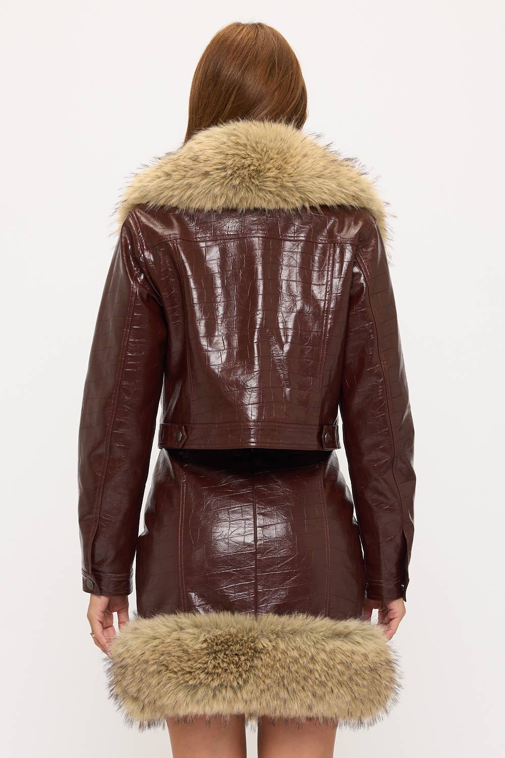 Croc Skirt & Jacket Set