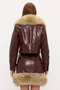 Croc Skirt & Jacket Set