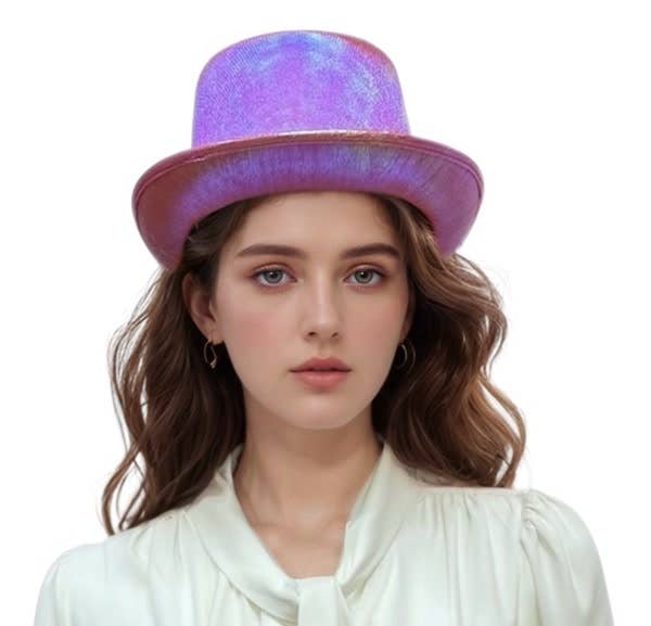 Iridescent Pink Top Hat