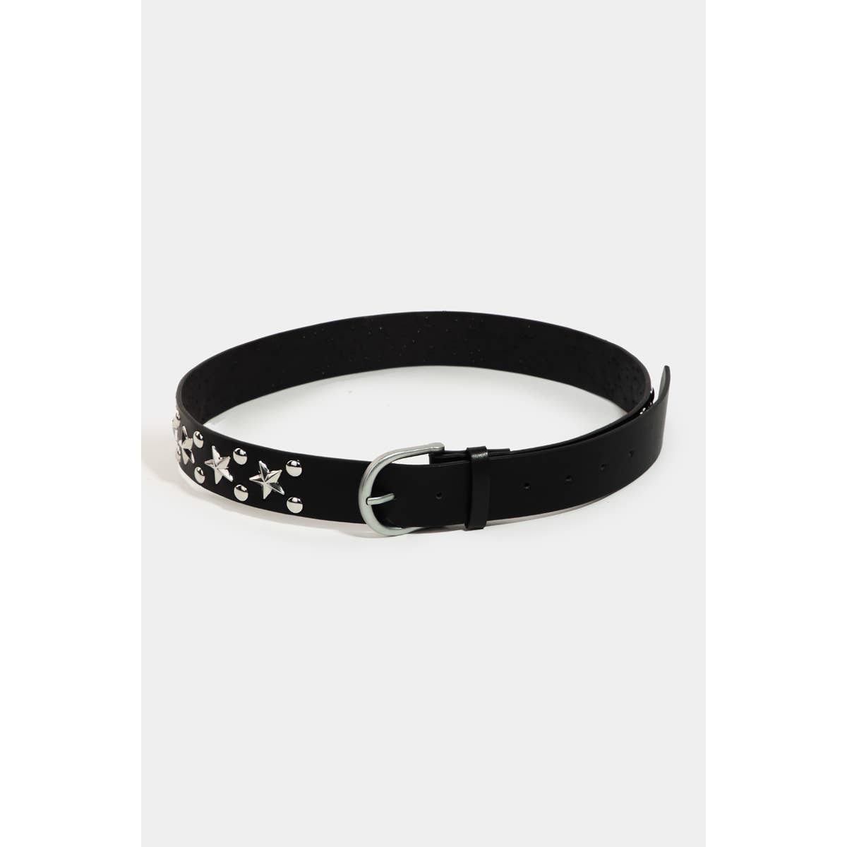 Metallic Stars Vegan Leather Belt