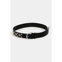 Metallic Stars Vegan Leather Belt