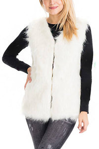Angora Fur Vest with Hook