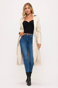 Neo Luxe Leather Trench