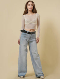 Sheer Mesh Crop Top