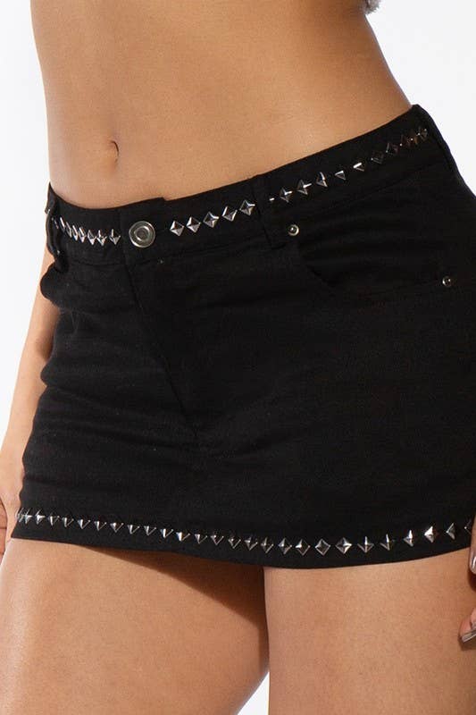 Studded Edge Mini Skirt