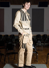 Men's Bellow Flap Pockets jacket in Khaki