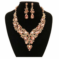 Vine Rhinestone Necklace Set